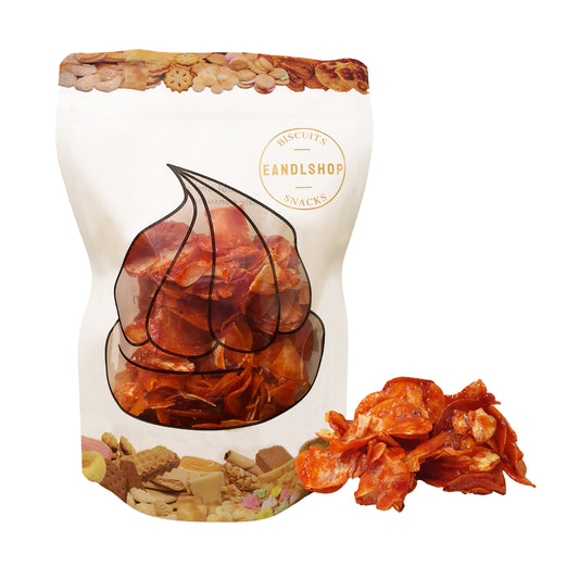 Tapioca Chips (Sambal Chili)). Old-school biscuits, modern snacks (chips, crackers), cakes, gummies, plums, dried fruits, nuts, herbal tea – available at www.EANDLSHOP.com