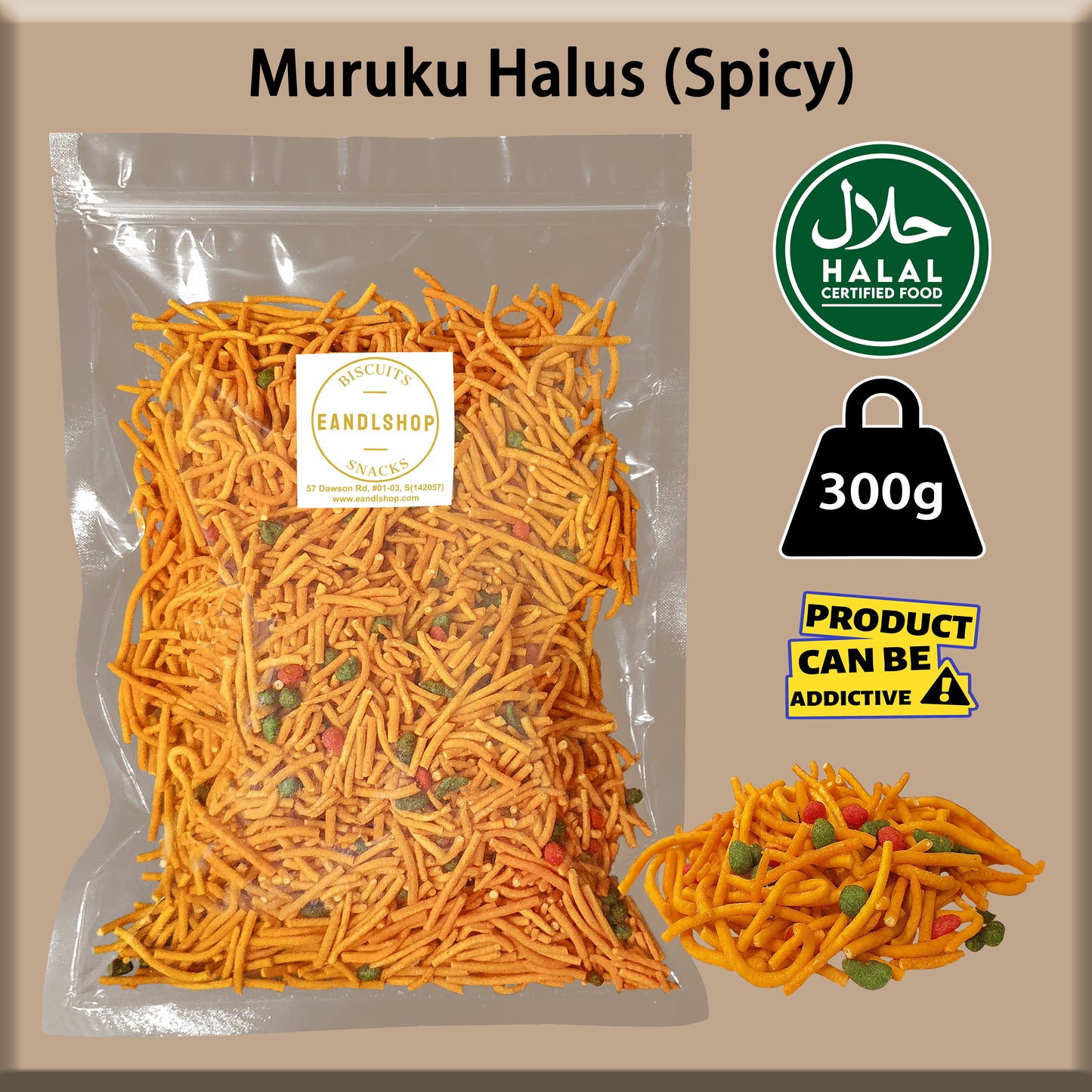 Muruku Halus (Mixed, Spicy)