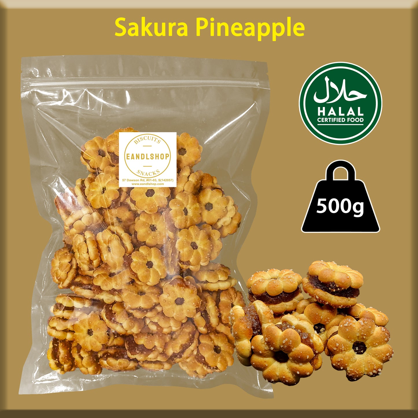 Sakura Pineapple Biscuit