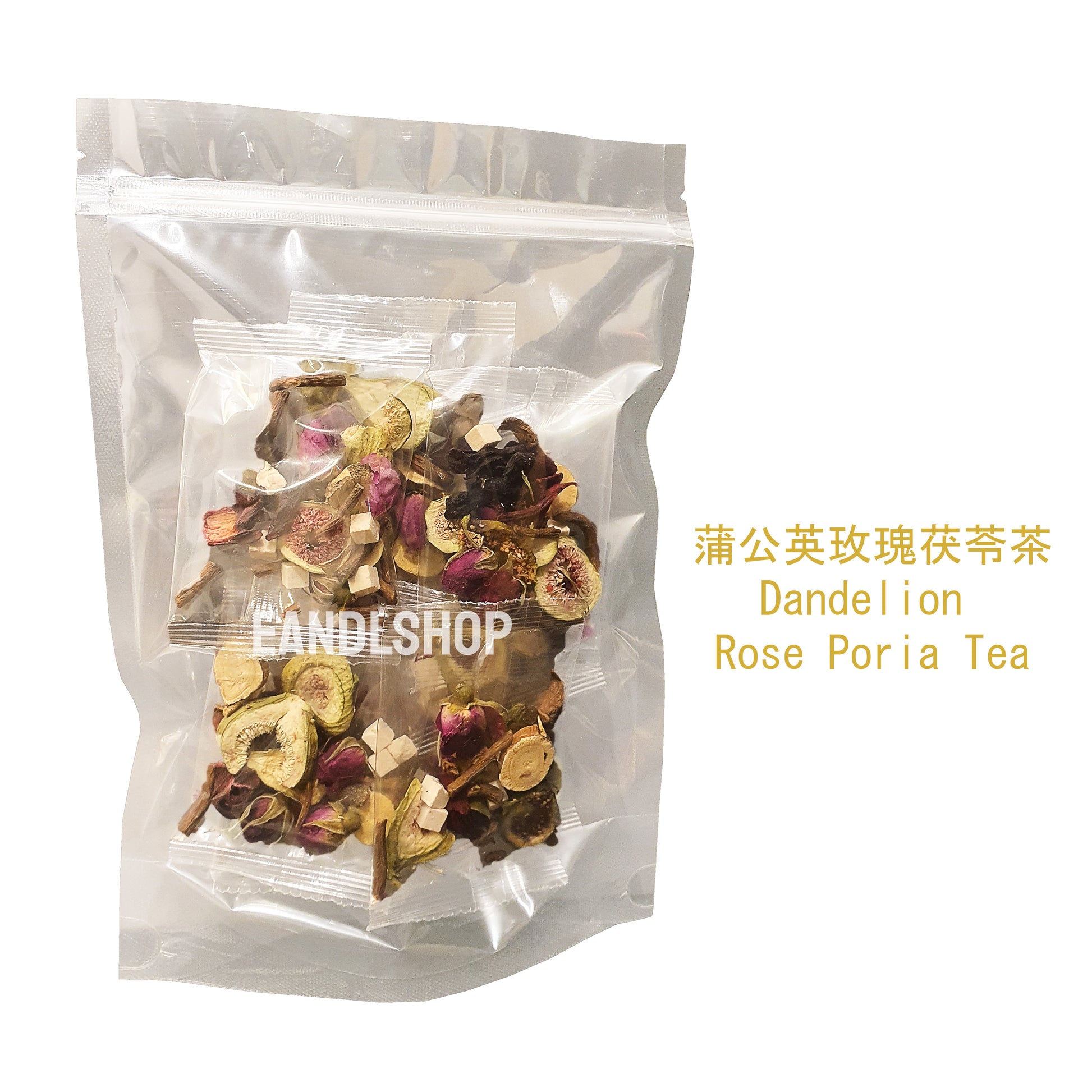 Dandelion Rose Poria Tea. Old school biscuits, modern snacks (chips, crackers), cakes, gummies, plums, dried fruits, nuts, herbal tea – available at www.EANDLSHOP.com