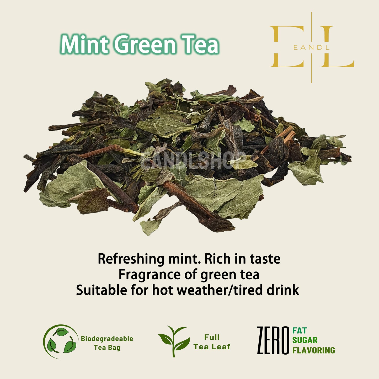 Mint Green Tea (Full Tea Leaf, Yunnan)