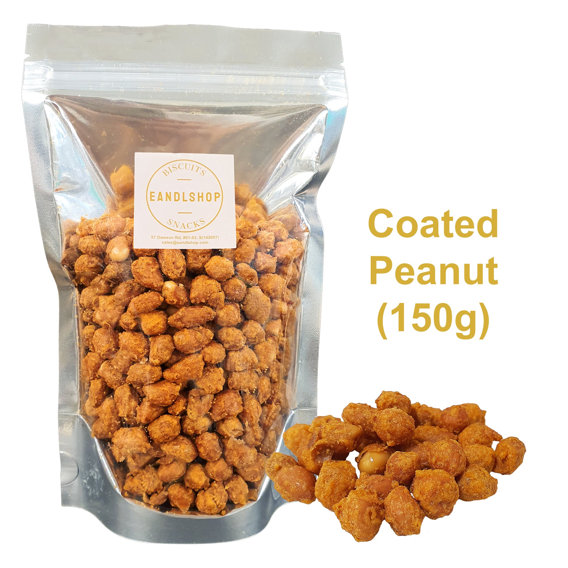 Coated Peanut. Old-school biscuits, modern snacks (chips, crackers), cakes, gummies, plums, dried fruits, nuts, herbal tea – available at www.EANDLSHOP.com