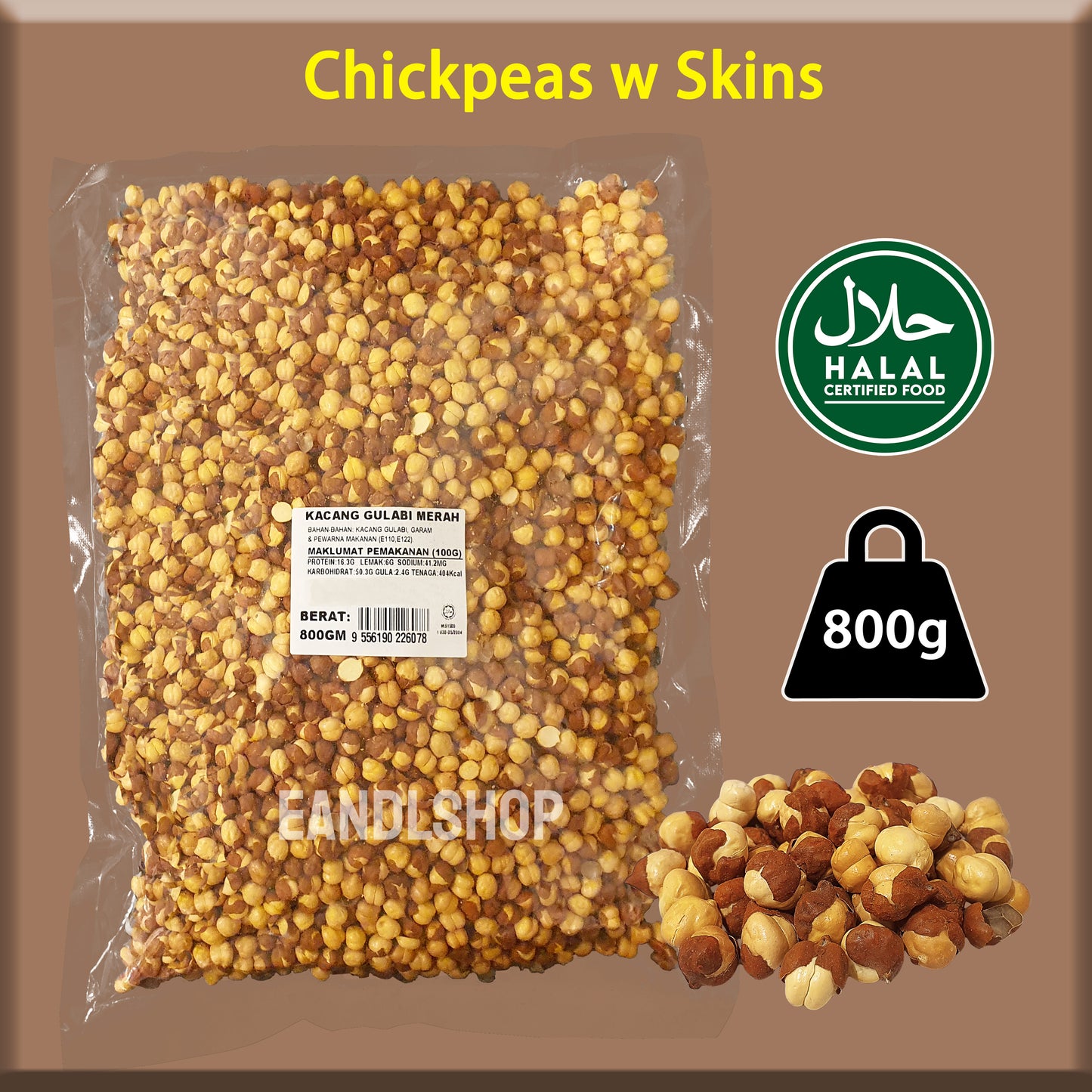 Kacang Puteh (Chickpeas With Skin)