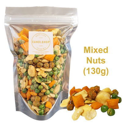 Mixed Nuts. Old-school biscuits, modern snacks (chips, crackers), cakes, gummies, plums, dried fruits, nuts, herbal tea – available at www.EANDLSHOP.com