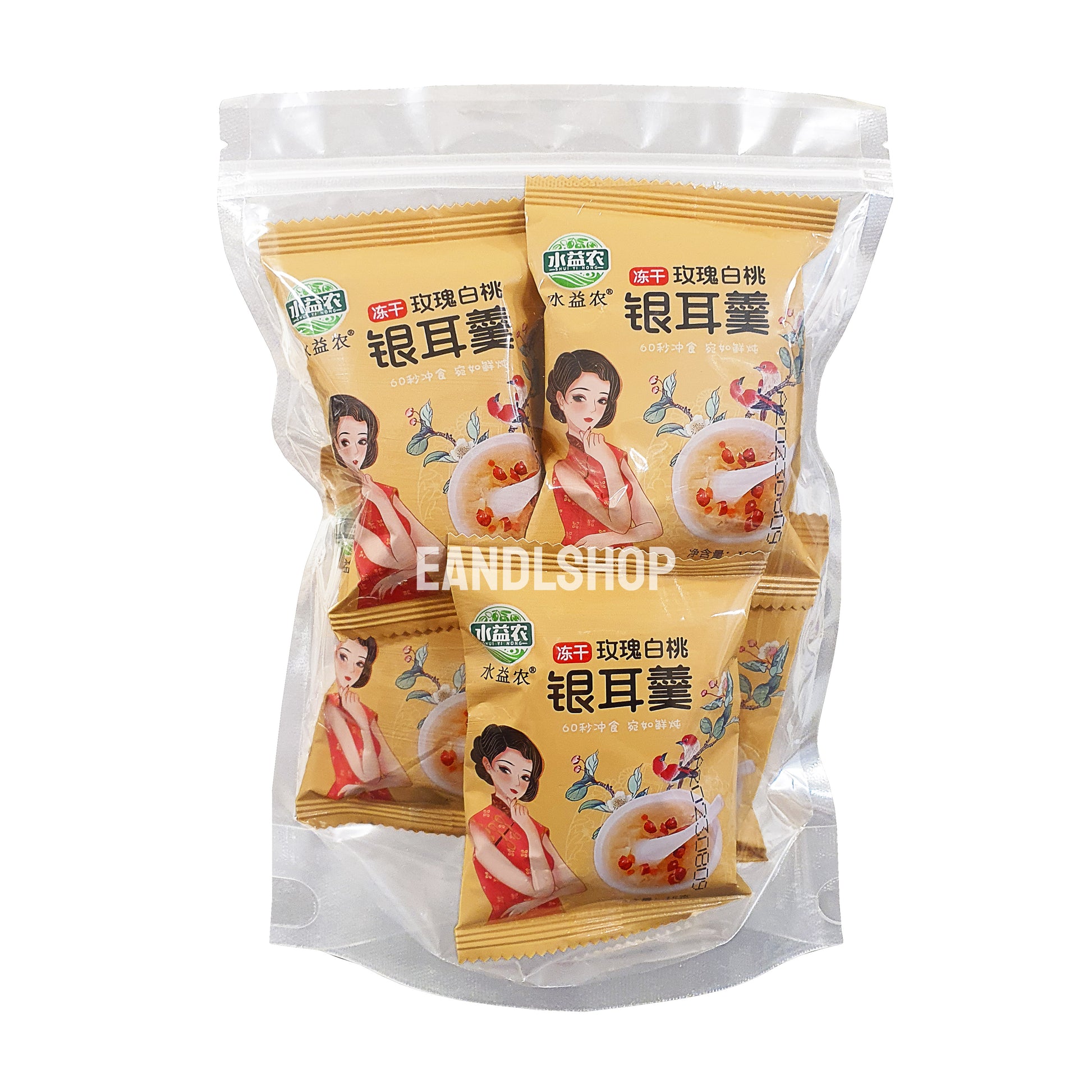 Rose White Peach White fungus soup.Old-school biscuits, modern snacks (chips, crackers), cakes, gummies, plums, dried fruits, nuts, herbal tea – available at www.EANDLSHOP.com