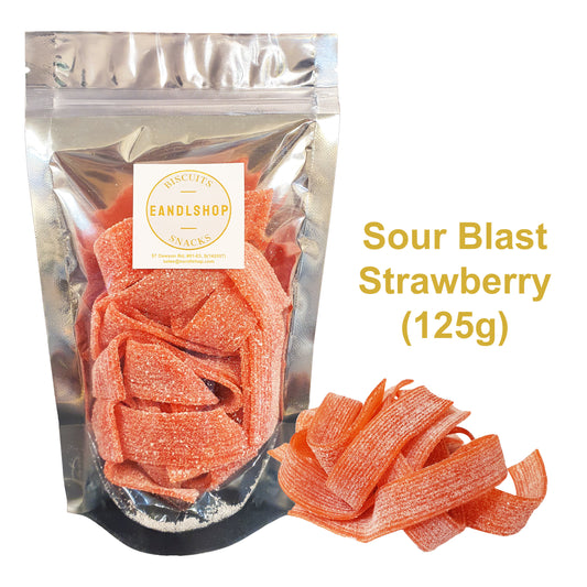 Bebeto sour blast strawberry. Old-school biscuits, modern snacks (chips, crackers), cakes, gummies, plums, dried fruits, nuts, herbal tea – available at www.EANDLSHOP.com