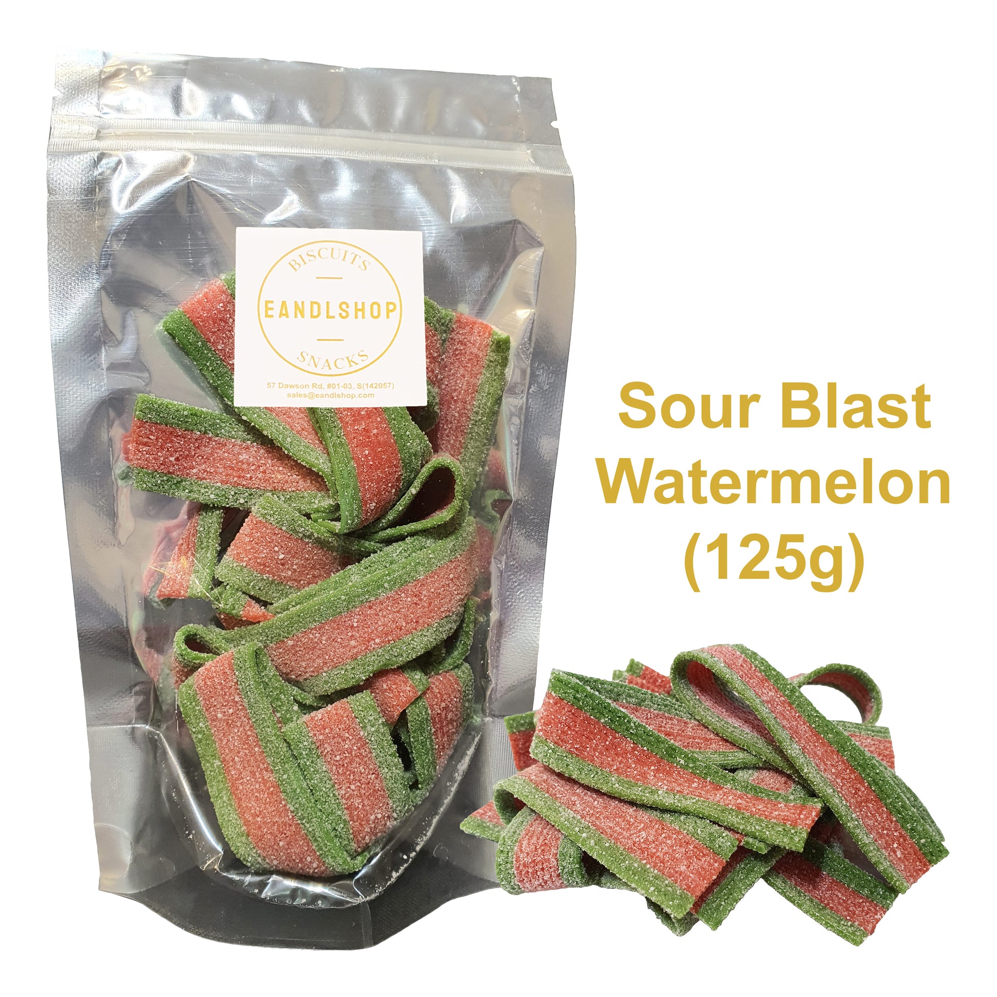 Bebeto sour blast (sour blast watermelon). Old-school biscuits, modern snacks (chips, crackers), cakes, gummies, plums, dried fruits, nuts, herbal tea – available at www.EANDLSHOP.com
