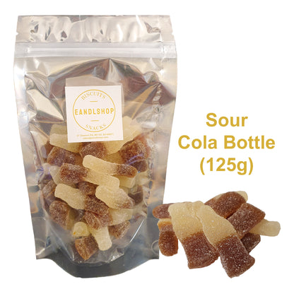 Bebeto sour cola bottle. Old-school biscuits, modern snacks (chips, crackers), cakes, gummies, plums, dried fruits, nuts, herbal tea – available at www.EANDLSHOP.com
