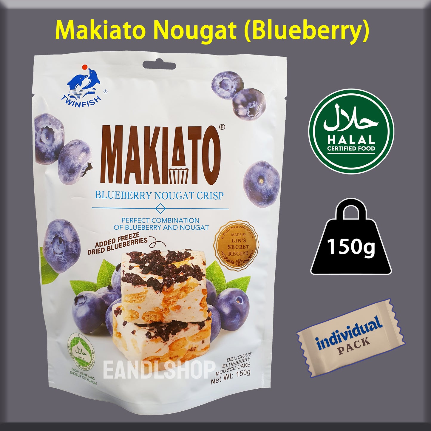 Makiato Nougat Crisp (Blueberry)