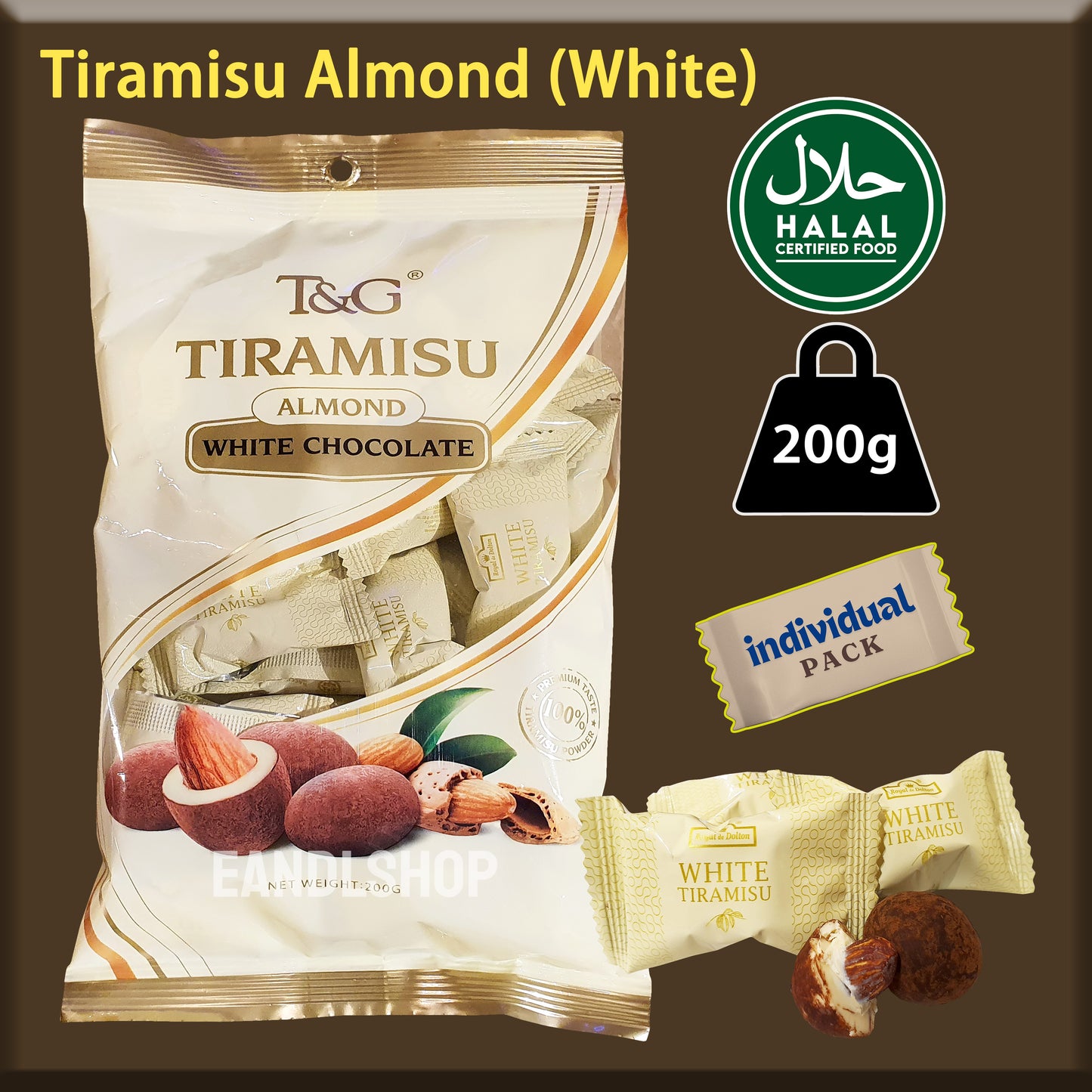 Tiramisu Almond Chocolate (White)