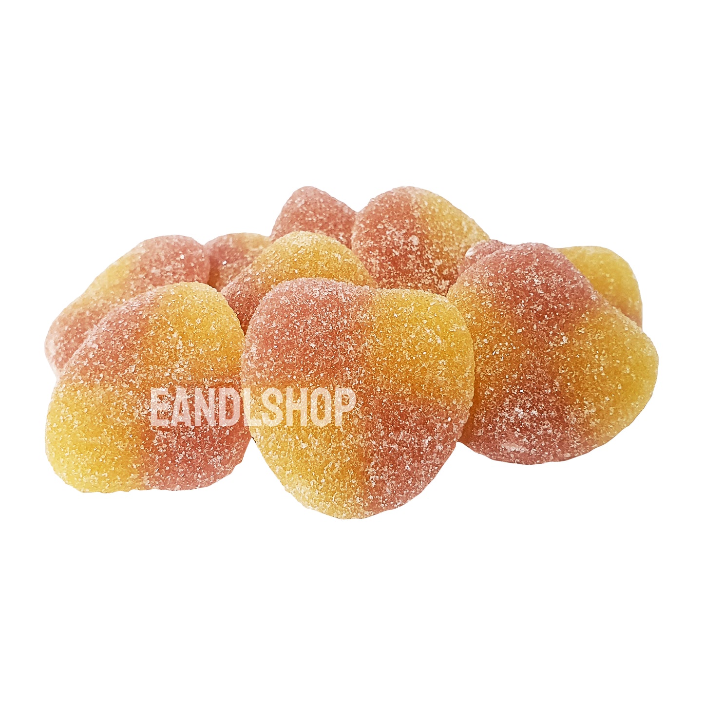 HARIBO Peaches. Old-school biscuits, modern snacks (chips, crackers), cakes, gummies, plums, dried fruits, nuts, herbal tea – available at www.EANDLSHOP.com