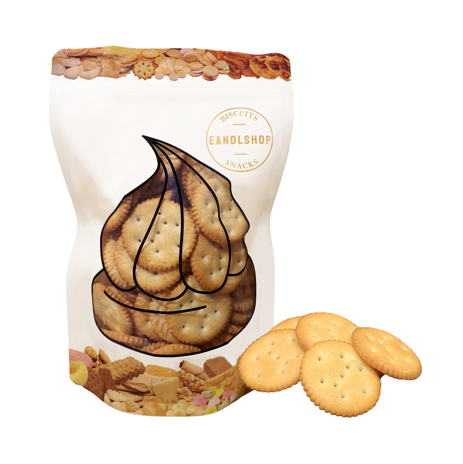 Salty Biscuit. Old-school biscuits, modern snacks (chips, crackers), cakes, gummies, plums, dried fruits, nuts, herbal tea – available at www.EANDLSHOP.com