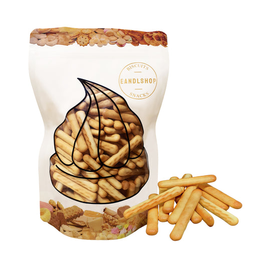 Stick Biscuit (Potato). Old-school biscuits, modern snacks (chips, crackers), cakes, gummies, plums, dried fruits, nuts, herbal tea – available at www.EANDLSHOP.com