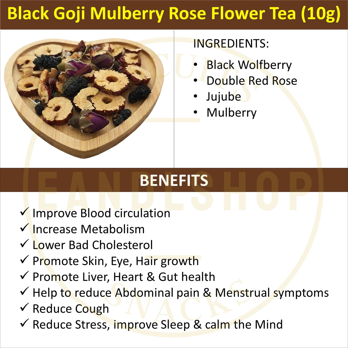 Flower Tea (Black Goji Mulberry Rose)