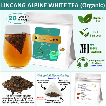 Lincang Alpine White Tea (Organic Full Tea Leaf - Yunnan)