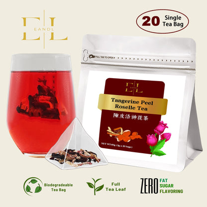 Tangerine Peel Roselle Tea (Yunnan, Full Tea Leaf)