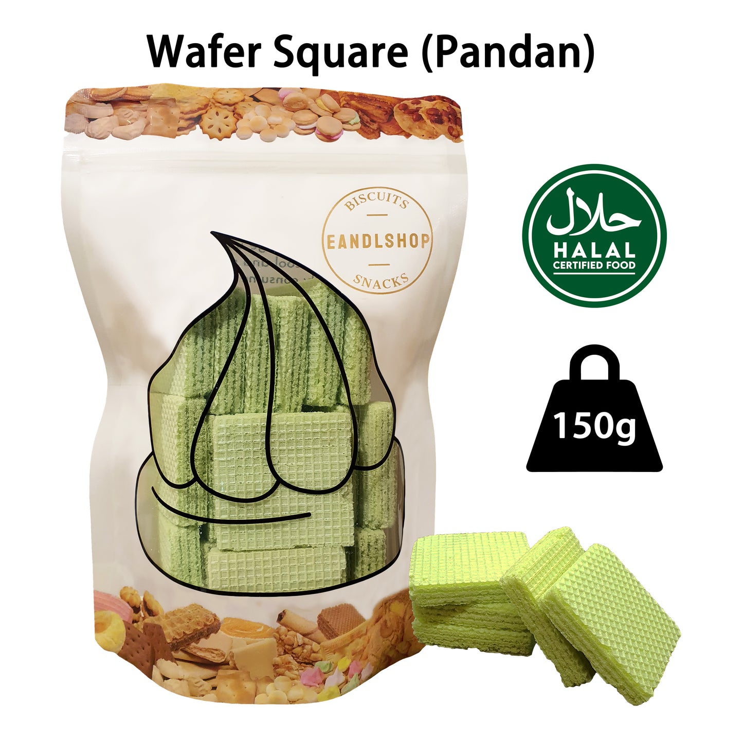 Pandan Wafer (Square)