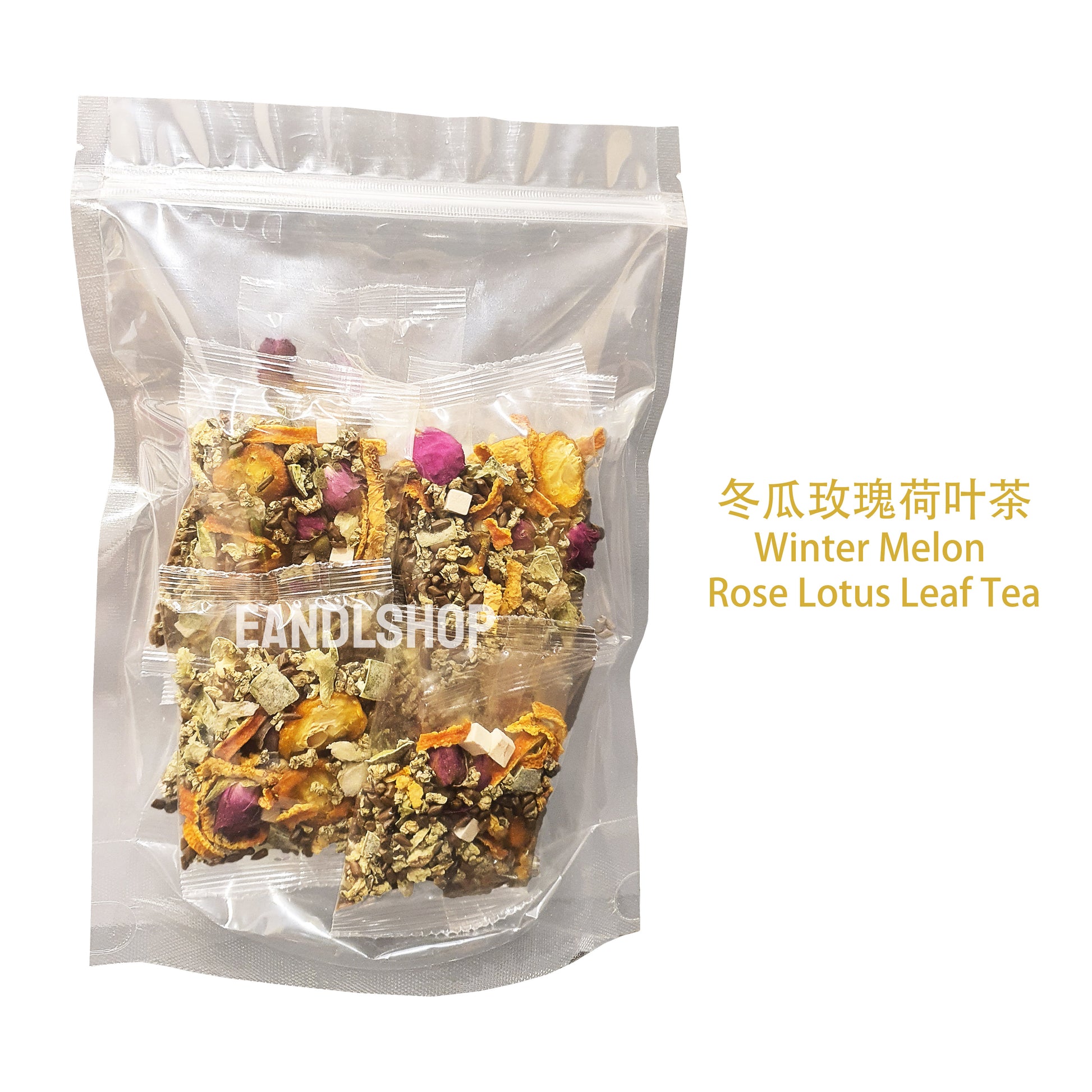 Winter Melon Rose Lotus Tea.Old-school biscuits, modern snacks (chips, crackers), cakes, gummies, plums, dried fruits, nuts, herbal tea – available at www.EANDLSHOP.com
