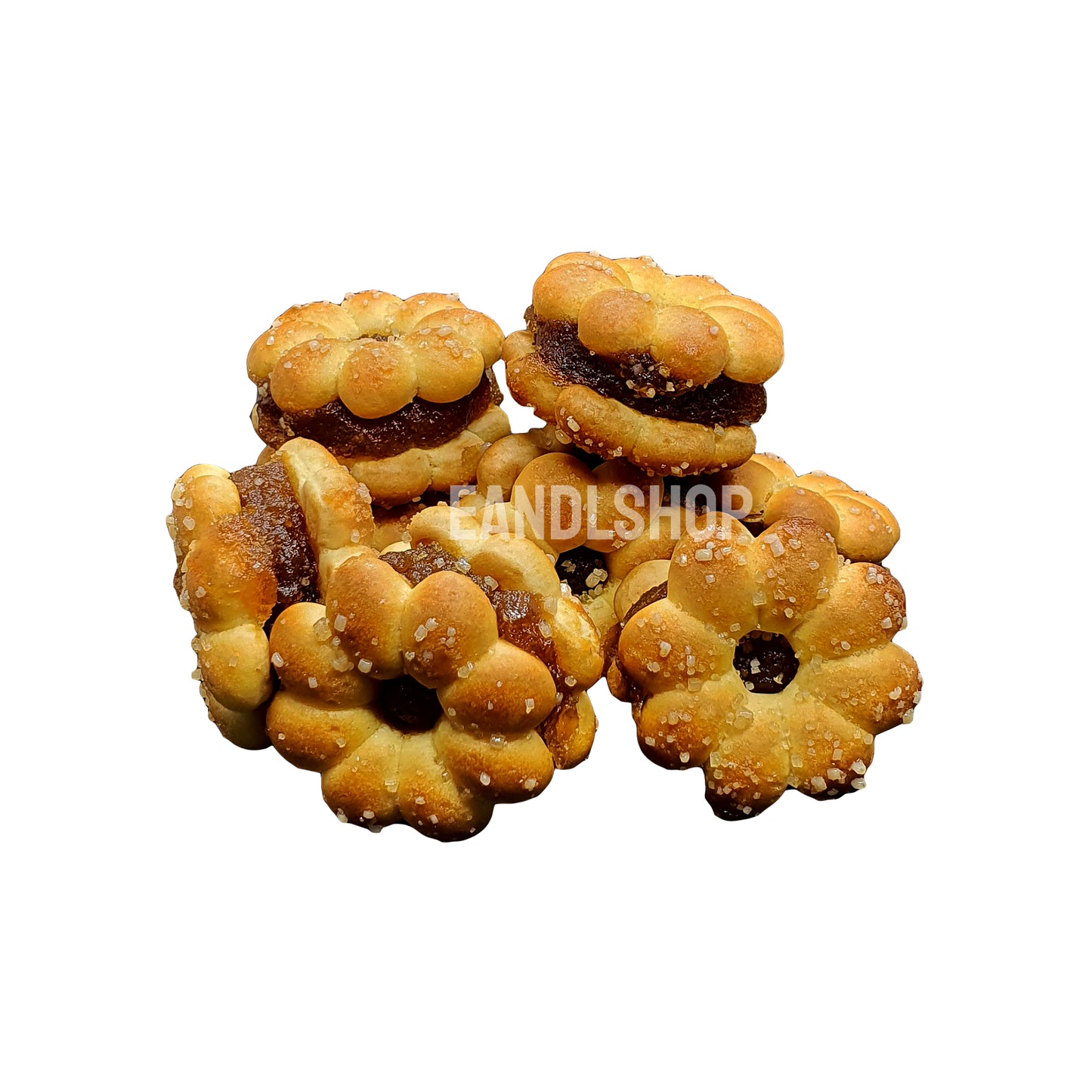 Sakura Pineapple biscuits. Old-school biscuits, modern snacks (chips, crackers), cakes, gummies, plums, dried fruits, nuts, herbal tea – available at www.EANDLSHOP.com